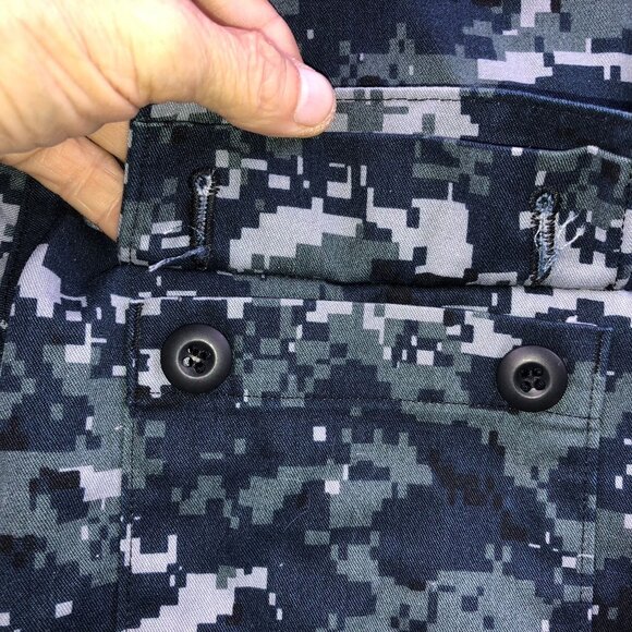 U.S. Navy Woman's Digital Military Jacket Uniform Small Camo Utility Collared Gr - Picture 11 of 15